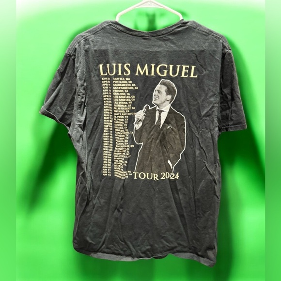 Luis Miguel Mexico Graphic Black T-Shirt unisex XL - Picture 2 of 5